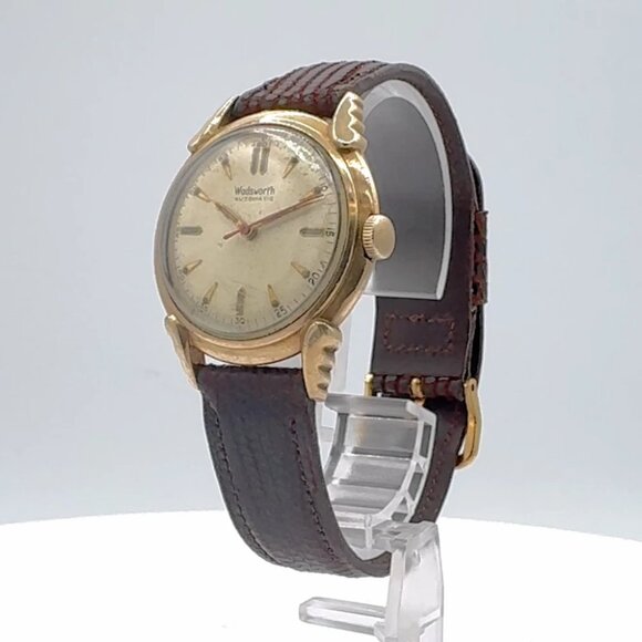 Vintage Wadsworth Men's Automatic Wristwatch AS 1361 D 10k Rolled Gold Plated - Picture 1 of 5